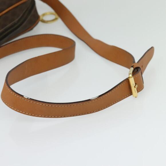 CELINE Macadam Canvas Shoulder Bag Pvc Leather Brown Gold - Picture 7 of 12